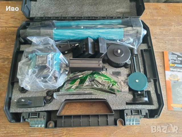Лазерен нивелир чисто нов , снимка 2 - Измервателни инструменти - 54234362
