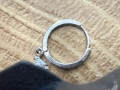 Златни обеци 18 карта бяло злато 1,80 грама , снимка 15
