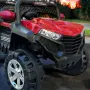 🚙 🧒 👧 Детско електрическо бъги 4×4 с дистанционно, LED, USB и MP3 – 4 мотора, червено!🔴, снимка 7