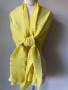 Жълт шал от 100 % коприна, снимка 3