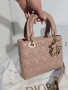 Lady Dior Дамска Бежова Чанта От Агнешка Кожа Код Brand Luxury Fashion18, снимка 8