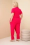 Дамски памучен гащеризон Plus Size с връзки на талията, 4цвята , снимка 4