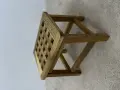 Дървено стъпало/табуретка от естествено дърво, ниска поставка за цветя Relaxdays , снимка 6
