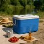 Хладилна кутия Atlantic 60L, пасивна, синя, с поставки за чаши, снимка 5