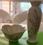 Японска вазa и купичка IVORY, снимка 1