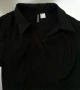 black ribbed collared mini dress, снимка 3