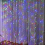 Коледни лампички с 300Led лампи 3 метра на 3 метра ,коледна завеса с дистанционно. С кукички за зака, снимка 2