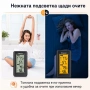 Дигитален уред за температура и влажност с външен сензор и подсветка, снимка 4