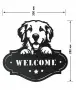 Метална декоративна табела "WELCOME" с куче, снимка 1