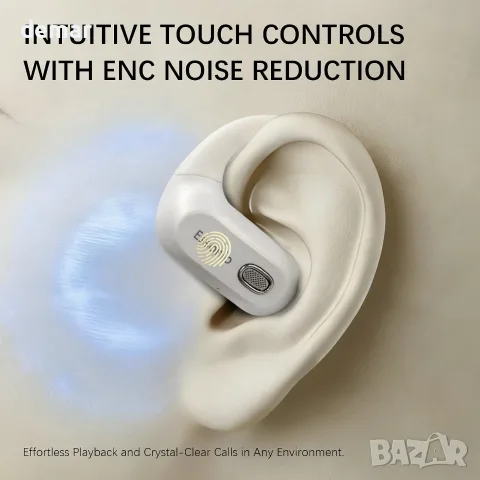 Essonio True Wireless безжични италиански слушалки тип отворено ухо, Bluetooth 6.0 и микрофон , снимка 5 - Безжични слушалки - 55509564