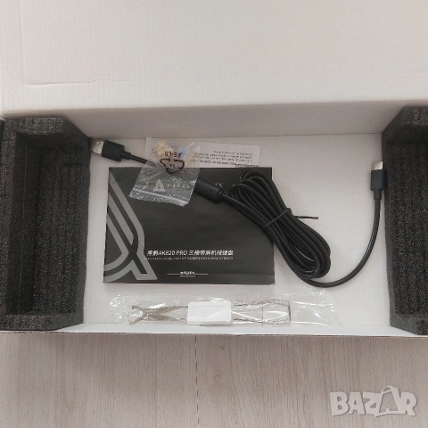 Чисто нова Безжична Механична Клавиатура Ajazz AK820 Pro TFT Екран Gift Switches | Hot-Swap, снимка 7 - Клавиатури и мишки - 54955585