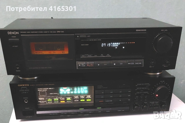 Касетен дек DENON ресивър ONKYO, снимка 3 - Аудиосистеми - 54335112
