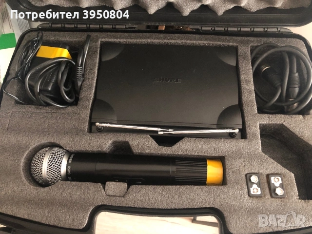 Shure SM58 Безжичен микрофон със приемник ЗА ЧАСТИ ИЛИ РЕМОНТ