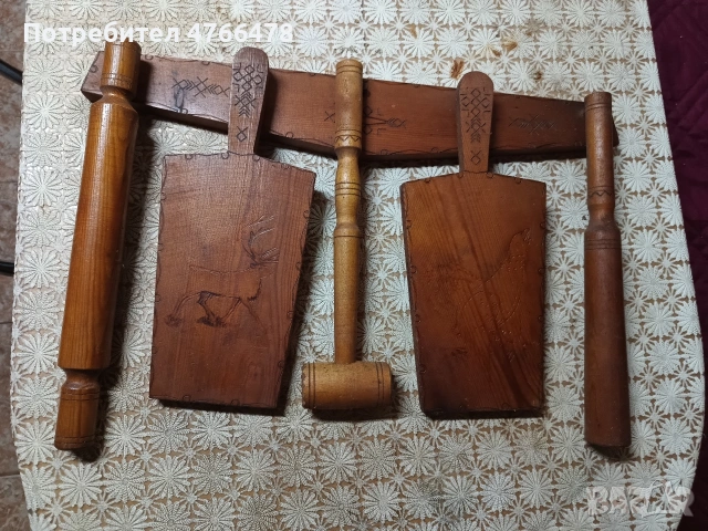 стар руски дървен комплект 