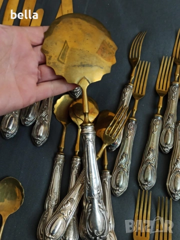 Ексклузивен антикварен десертен сервиз „Solingen“ – Сребро 800, снимка 16 - Антикварни и старинни предмети - 54043349