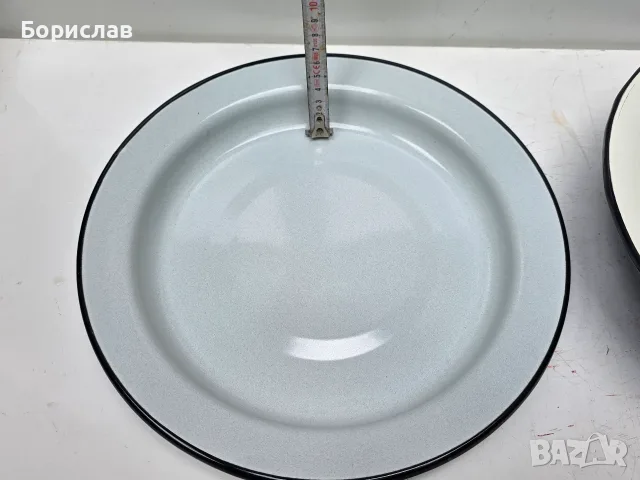 Емайлирана купа и чиния, снимка 5 - Чинии - 55607278