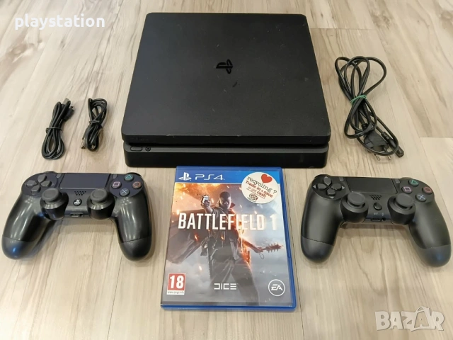 PlayStation 4 Slim 1TB + 2 джойстика + Бонус игри | Софтуер 8.00