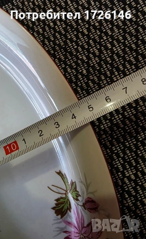 Порцеланови овални чинии с червен кант 6 броя на Разград , снимка 6 - Чинии - 54057911