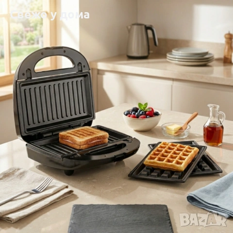 Уред за сандвичи и гофрети 2в1 Muhler MH-899D, грил плочa/ белгийска гофрета, снимка 11 - Гофретници - 54217317