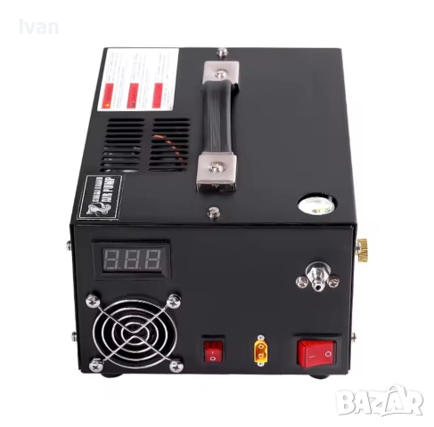 Компресор 300 бара 12/22v за бутилки, PCP пушки и др., снимка 7 - Други спортове - 55046694