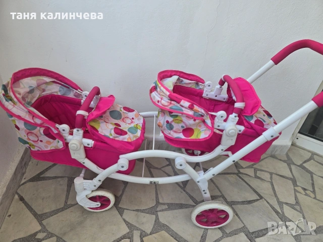 количка за кукли близнаци Чиполино, снимка 3 - Детски колички - 55059737