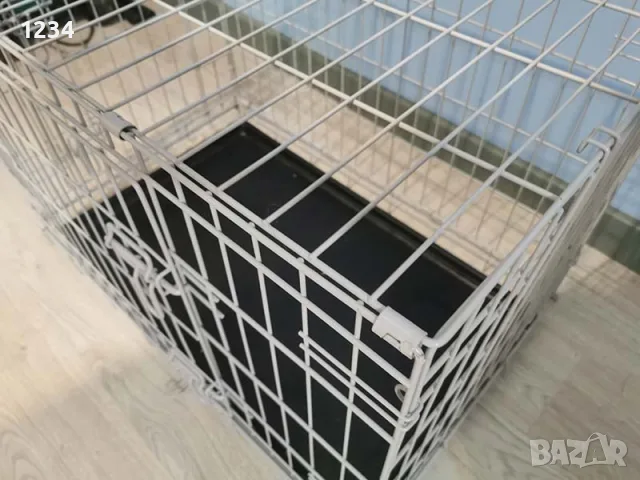 НОВА метална сгъваема клетка за куче 77x50x54см за транспорт и стационар, снимка 3 - За кучета - 55328546