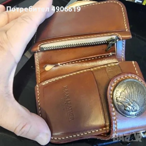 Бутиково кожено портмоне RAAK LEATHER – ръчна изработка, естествена кожа, снимка 3 - Портфейли, портмонета - 55535166