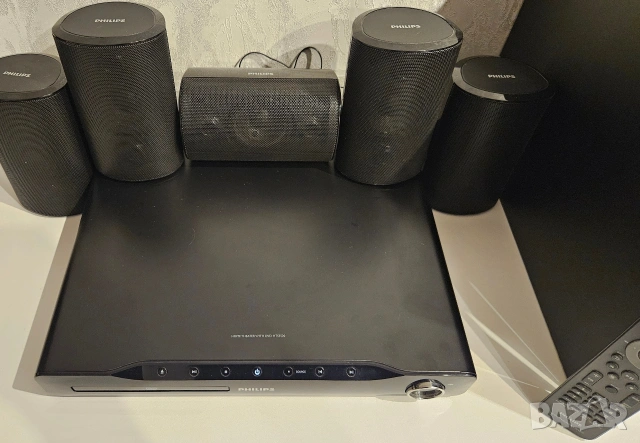Домашно кино Philips 5.1 - 600W (TOP PRODUCT)(ПОСЛЕДНА БРОЙКА - ПЪЛЕН КОМПЛЕКТ), снимка 5 - Декове - 54947713