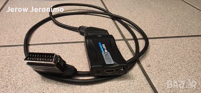 Scart към HDMI конвертор адаптер с HDMI кабел, с USB кабел, превключваем Full HD 720P/1080P видео , снимка 2 - Приемници и антени - 55499887