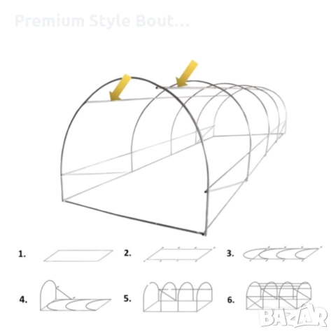 Здрава конструкция за оранжерия - поцинковани тръби и лесен монтаж, снимка 15 - Оранжерии - 54138490