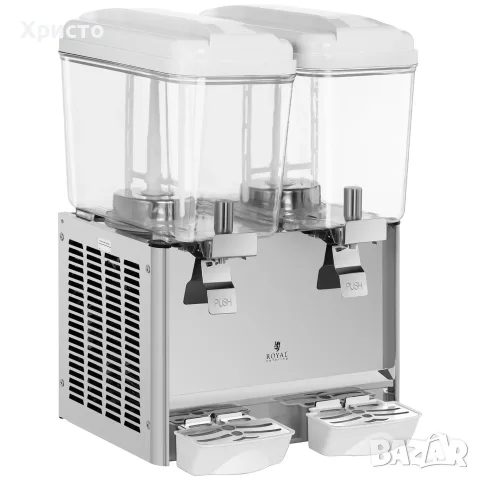 НОВА!!! Професионална охладителна машина за сокове Royal Catering RCSD-36C, 2 x 18L, 300W, снимка 2 - Други - 55496644