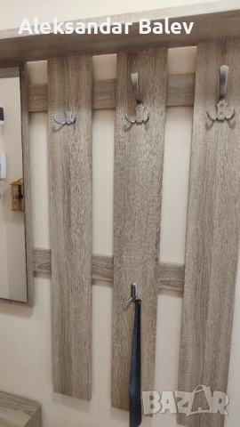 Стилно портманто "сонома и бяло" с огледало – добро състояние, снимка 5 - Портманта - 54171083