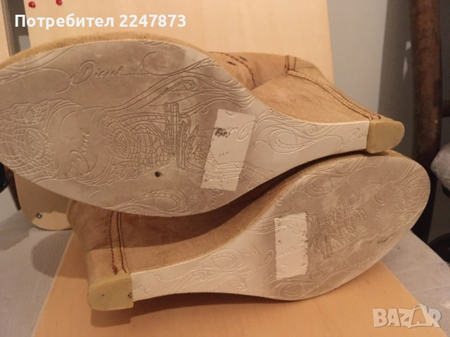 Diesel дамски обувки с клиновиден ток, снимка 4 - Дамски обувки на ток - 54464937