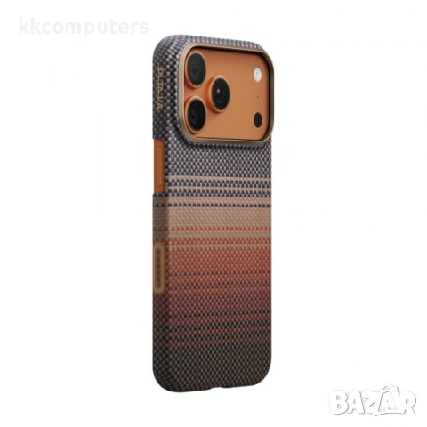 Оригинален кейс Pitaka Ultra-Slim Sunset, За iPhone 17 Pro Max (6.9), Кафяв и Протектор, снимка 2 - Калъфи, кейсове - 54161086
