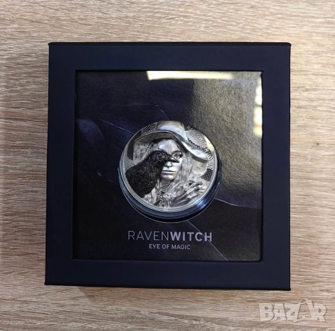 10 долара 2002 година Острови Кук 2 оз. сребърна монета Raven Witch , снимка 8 - Нумизматика и бонистика - 54060888