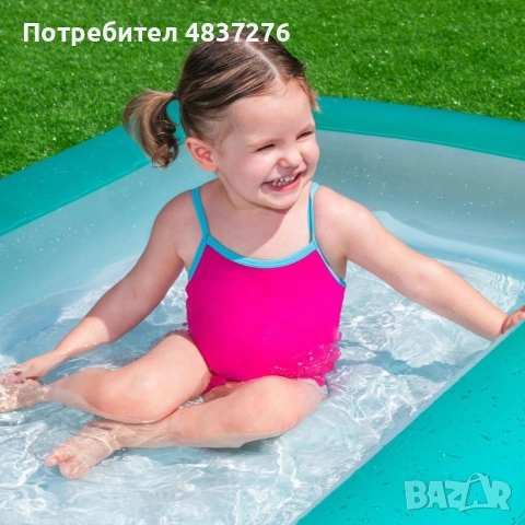 Детски правоъгълен басейн, снимка 7 - Басейни и аксесоари - 55013986