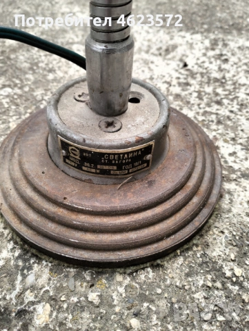 Стара индустриална лампа, снимка 2 - Антикварни и старинни предмети - 54352674