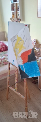 Дървен статив за рисуване лично предаване!