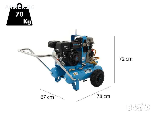 Бензинов компресор Campagnola – 554 л/мин, 11 bar, 7 HP, снимка 2 - Компресори - 55380833