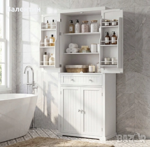 Висок шкаф с рафтове  VASAGLE, снимка 5 - Шкафове - 55046913