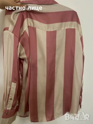 Zara риза сатенена oversize , снимка 10 - Ризи - 54169473