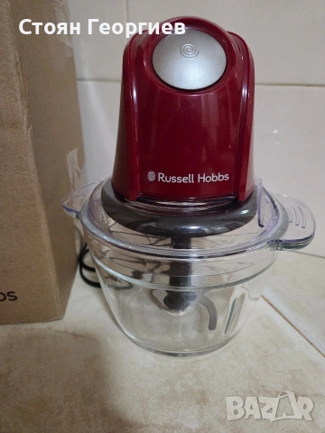 Чопър Russell Hobbs Desire 24660-56, 200W, Стъклен съд 0.5 л, Червен, снимка 2 - Чопъри и пасатори - 55148507