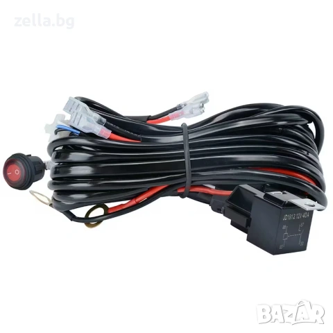 Инсталационен комплект за LED фарове и барове 12V – Реле 40A, предпазител 30A, за авто, мото 10369, снимка 6 - Аксесоари и консумативи - 54685085