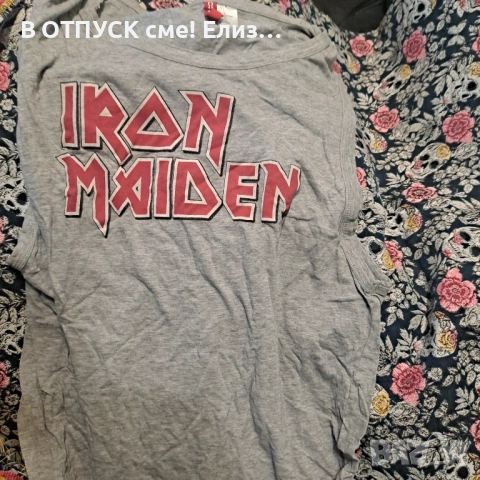 Лицензен потник Iron Maiden сив, фин, шерок ХЛ