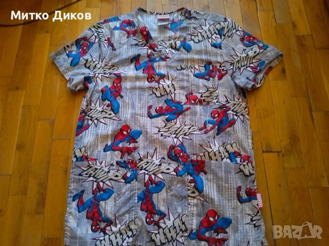 Spider man маркова красива тениска размер ХС реален С като нова, снимка 11 - Тениски - 54137255