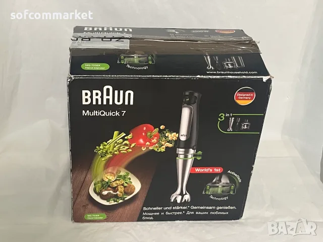 Пасатор Braun MultiQuick 7 MQ7035X (1000W) – Отлично състояние, 6 мес. гаранция
