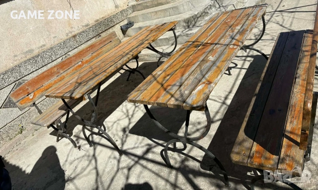 Дървени Маси Комплект Пейки