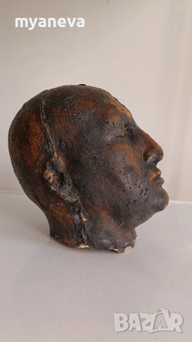 Антична гипсова смъртна маска (death mask) от 19-ти век на император Наполеон Бонапарт.  , снимка 4 - Статуетки - 55164156