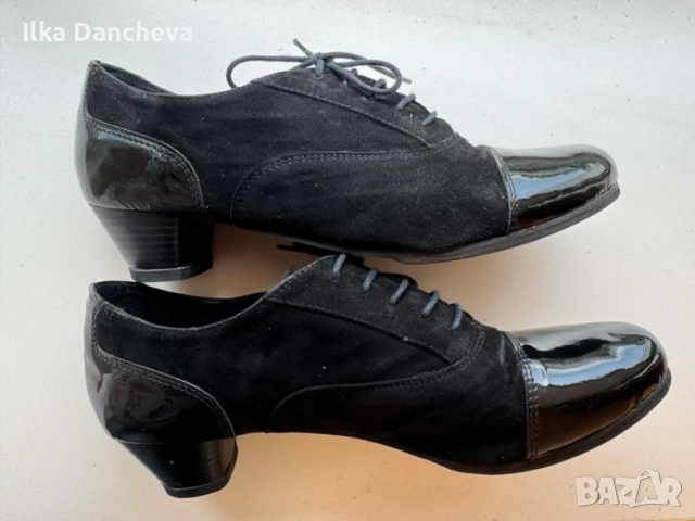 Дамски черни есенни обувки, снимка 3 - Дамски елегантни обувки - 55633721