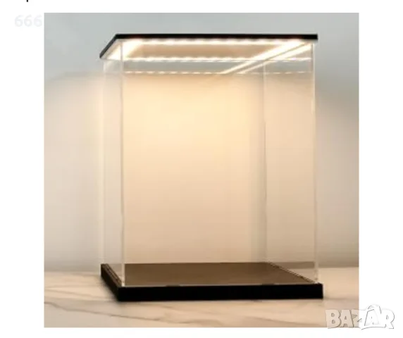 Мини витрина с размери 15х15х15 см, оборудван с трицветно LED осветление и USB контролер.